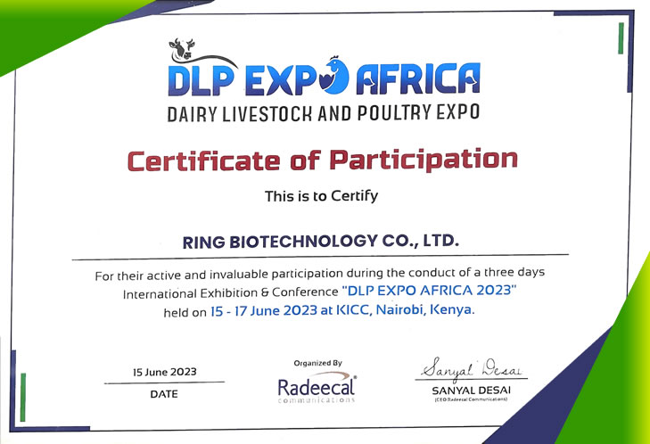 Ringbio showcases its products at Dairy, Livestock and Poultry Technology Exhibition Africa 2023